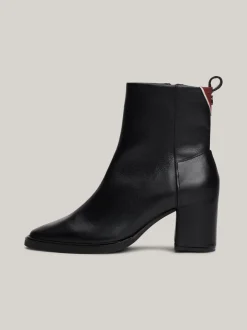 Botki Do Kostki|Botki*Tommy Hilfiger Skórzane Buty Do Kostki Z Monogramem TH BLACK