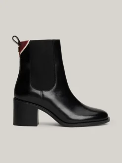 Botki Do Kostki|Botki*Tommy Hilfiger Skórzane Buty Do Kostki Z Monogramem TH BLACK