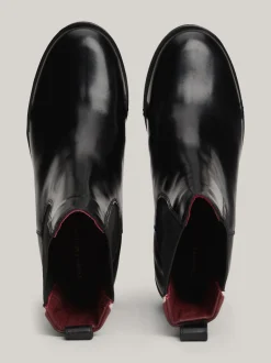 Botki Do Kostki|Botki*Tommy Hilfiger Skórzane Buty Do Kostki Z Monogramem TH BLACK