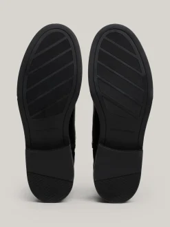 Botki Do Kostki|Botki*Tommy Hilfiger Skórzane Buty Do Kostki Z Zapięciem Na Zamek BLACK