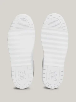 Sneakersy*Tommy Hilfiger Skórzane Buty Do Koszykówki WHITE