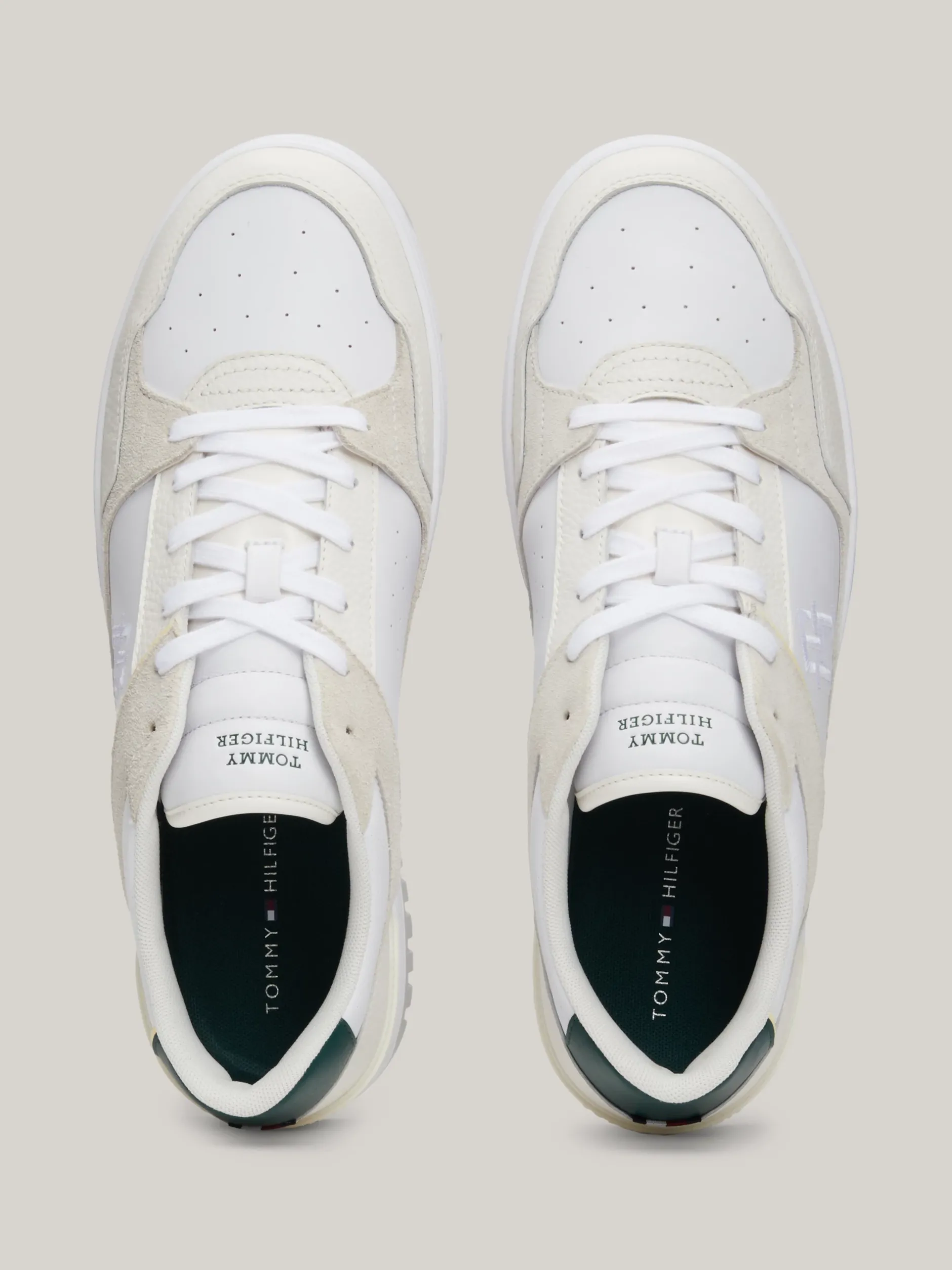 White Trainers|Sneakersy*Tommy Hilfiger Skórzane Buty Sportowe WHITE