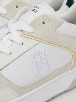 White Trainers|Sneakersy*Tommy Hilfiger Skórzane Buty Sportowe WHITE