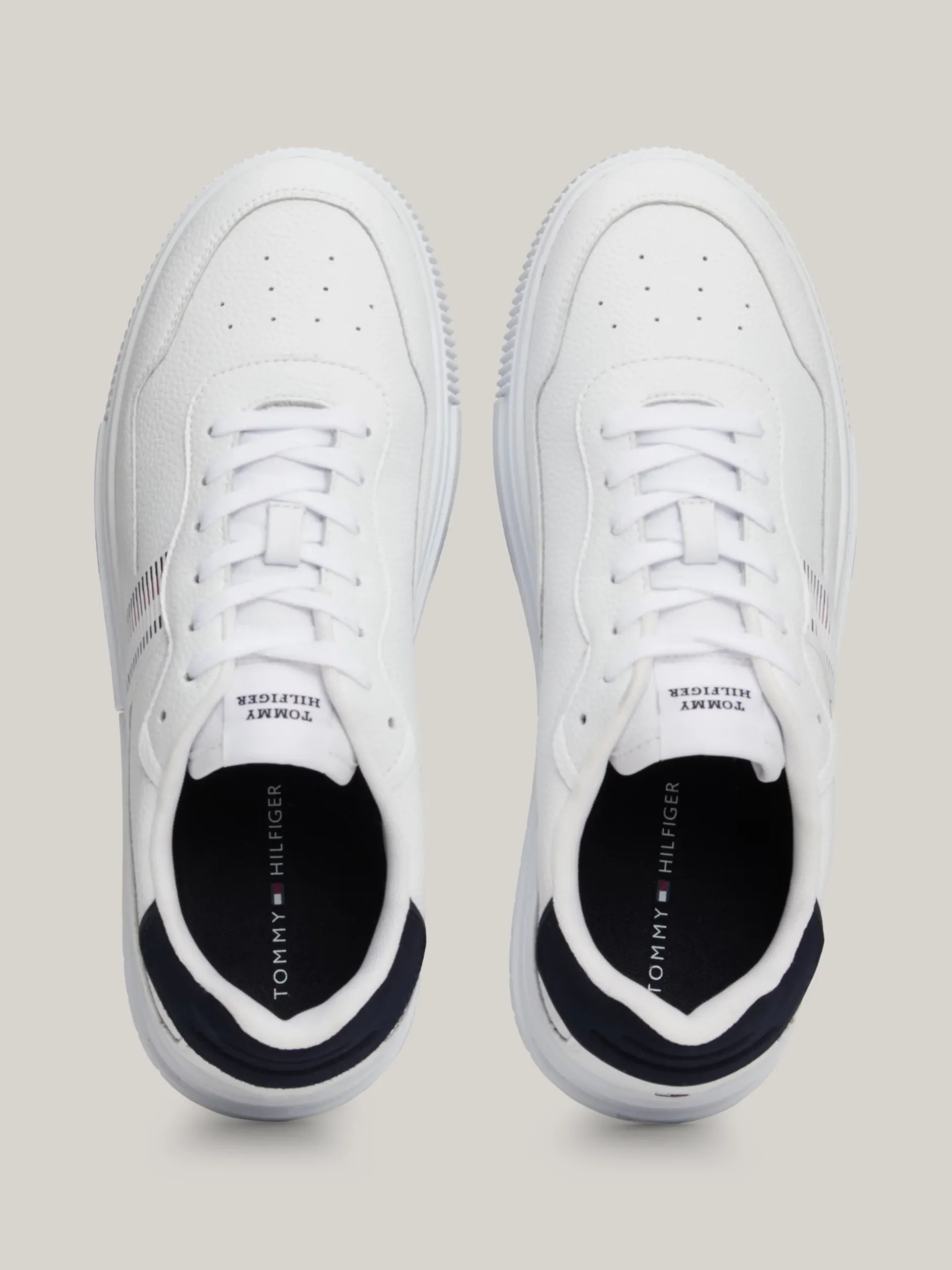 White Trainers|Sneakersy*Tommy Hilfiger Skórzane Buty Sportowe WHITE