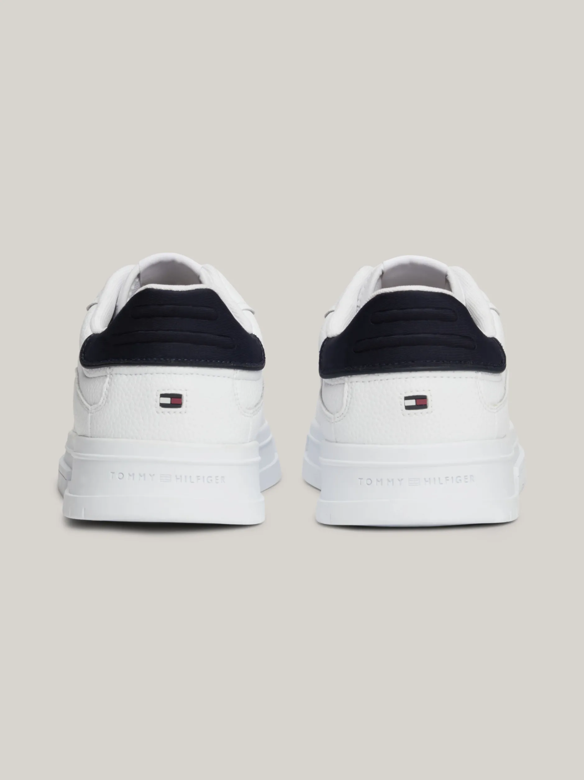 White Trainers|Sneakersy*Tommy Hilfiger Skórzane Buty Sportowe WHITE
