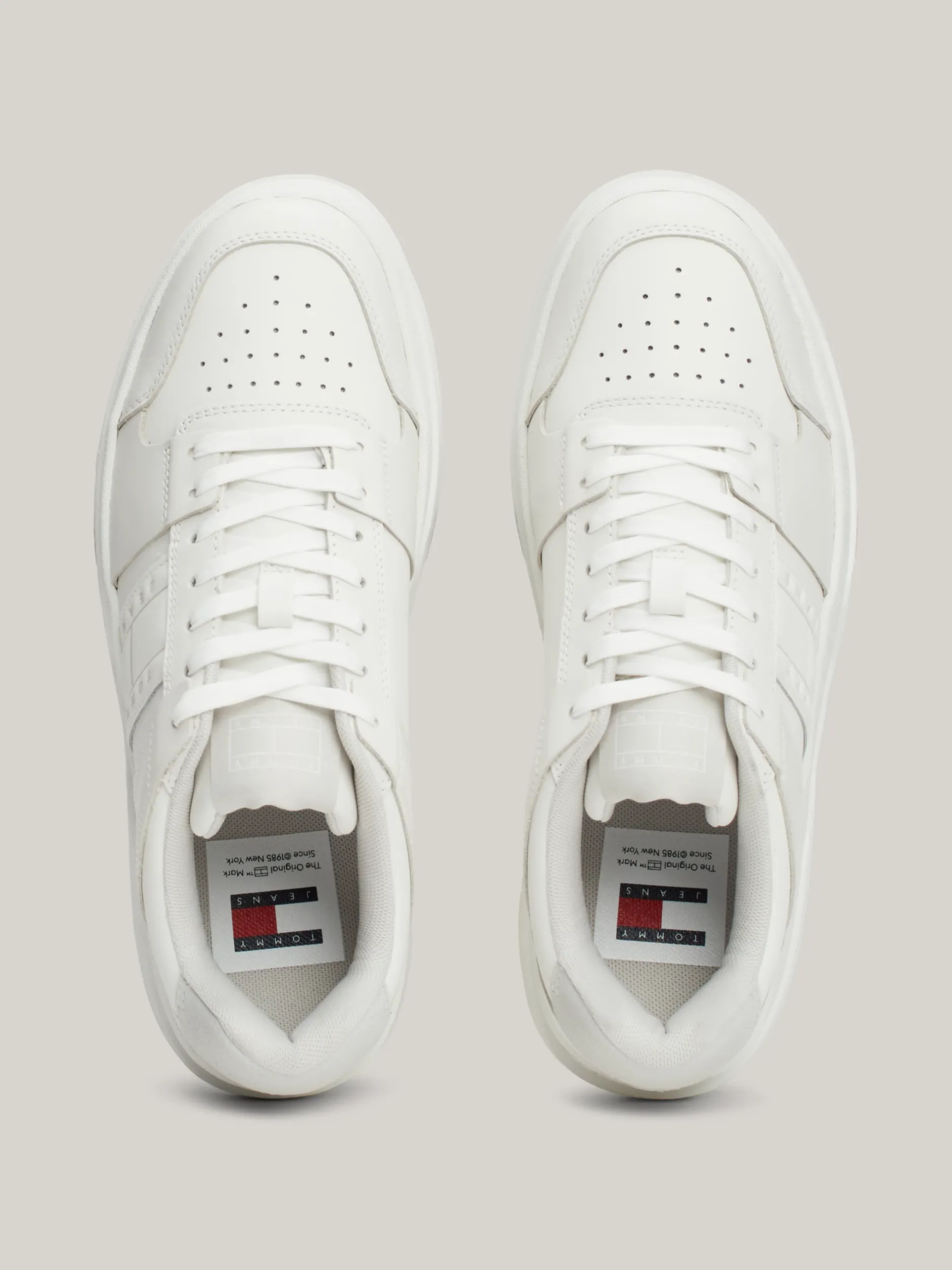 Sneakersy*Tommy Hilfiger Skórzane Buty Sportowe Brooklyn Na Platformie STRATUS GREY