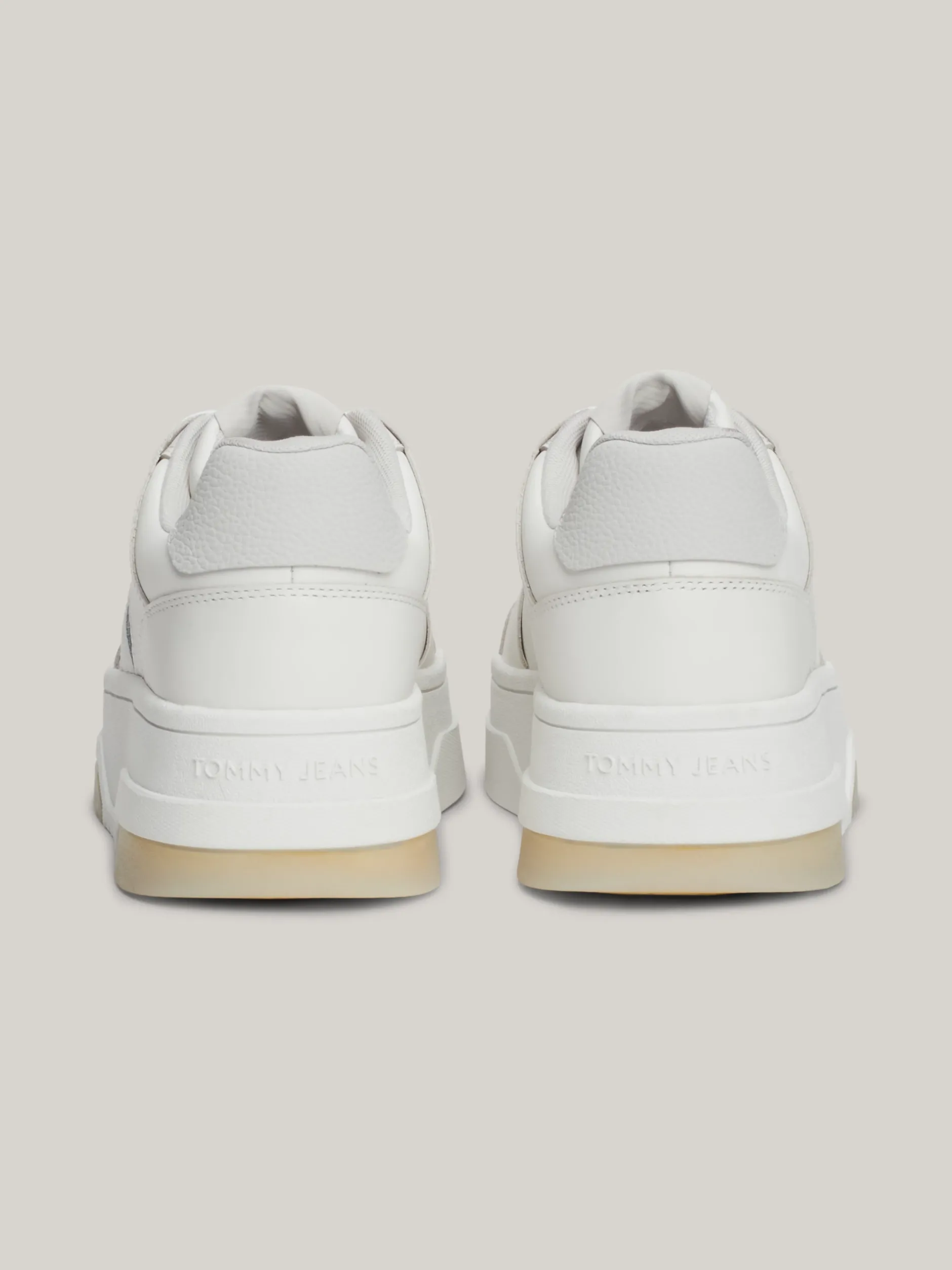 Sneakersy*Tommy Hilfiger Skórzane Buty Sportowe Brooklyn Na Platformie STRATUS GREY
