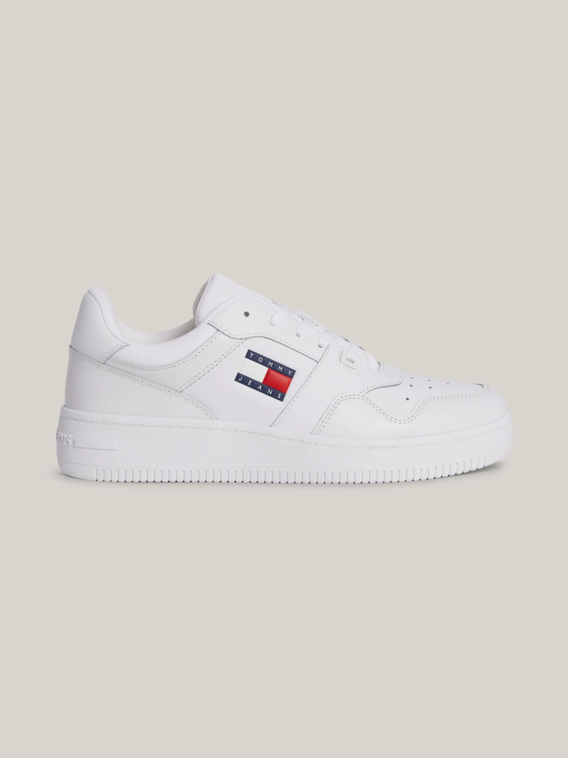 White Trainers|Sneakersy*Tommy Hilfiger Skórzane Buty Sportowe Do Koszykówki WHITE
