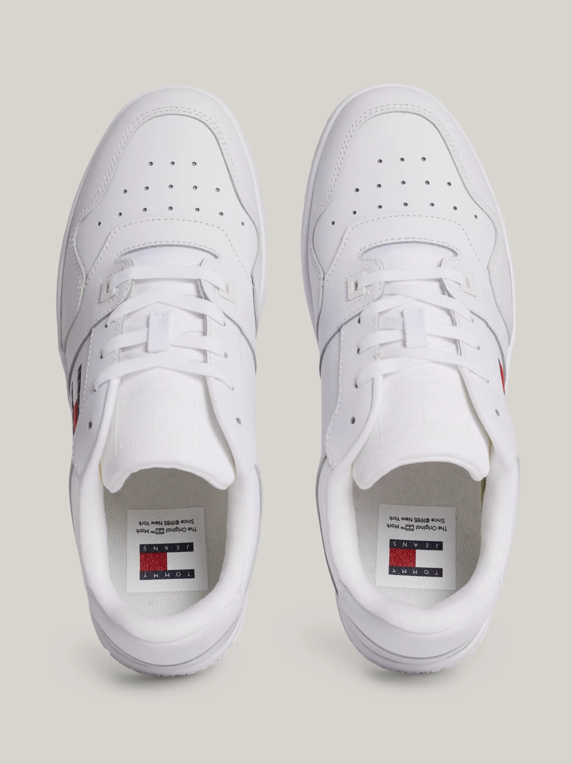 White Trainers|Sneakersy*Tommy Hilfiger Skórzane Buty Sportowe Do Koszykówki WHITE