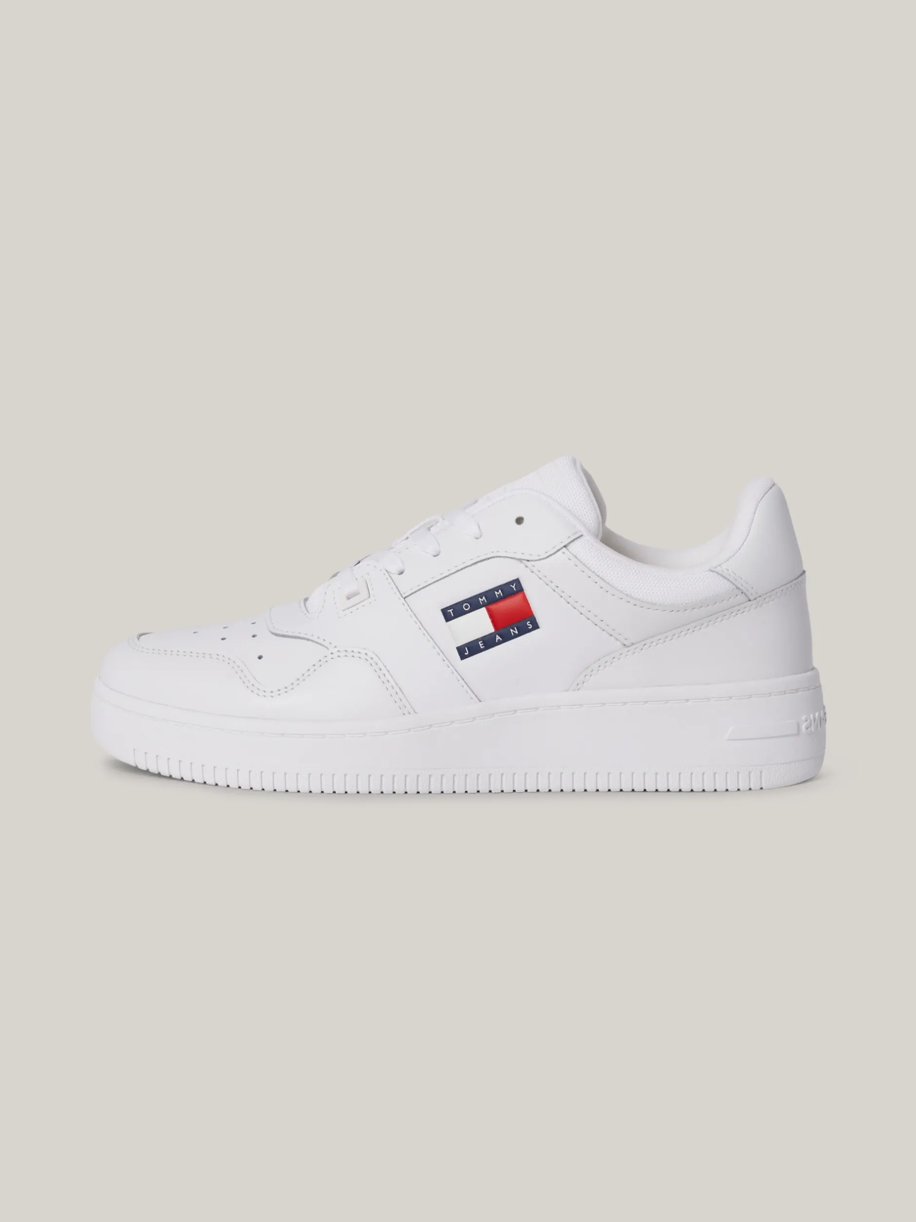 White Trainers|Sneakersy*Tommy Hilfiger Skórzane Buty Sportowe Do Koszykówki WHITE