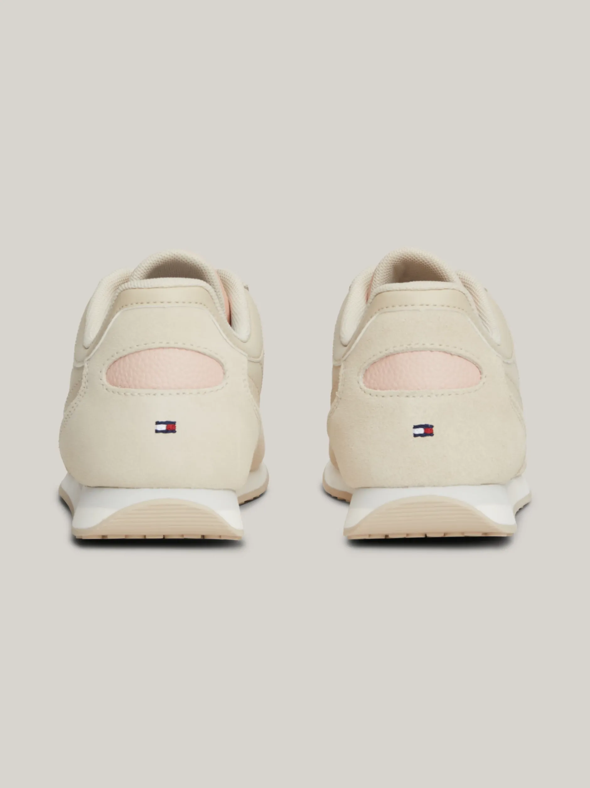 Sneakersy*Tommy Hilfiger Skórzane Buty Sportowe Do Biegania Heritage CLASSIC BEIGE