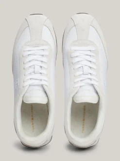 Sneakersy*Tommy Hilfiger Skórzane Buty Sportowe Do Biegania Heritage WHITE