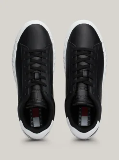 Sneakersy*Tommy Hilfiger Skórzane Buty Sportowe Essential BLACK
