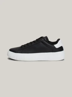 Sneakersy*Tommy Hilfiger Skórzane Buty Sportowe Essential BLACK