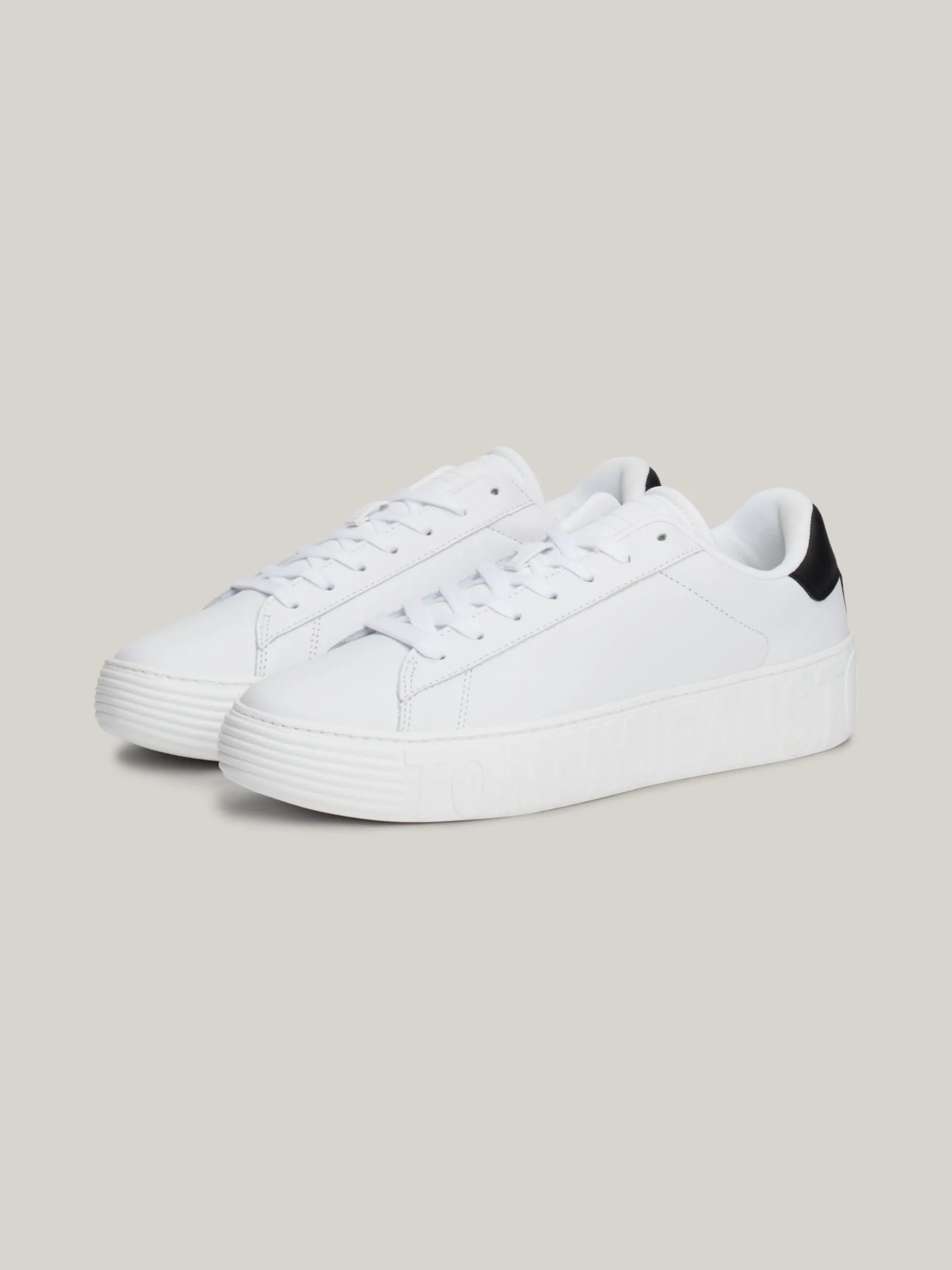White Trainers|Sneakersy*Tommy Hilfiger Skórzane Buty Sportowe Essential WHITE