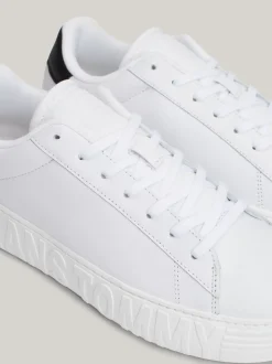 White Trainers|Sneakersy*Tommy Hilfiger Skórzane Buty Sportowe Essential WHITE