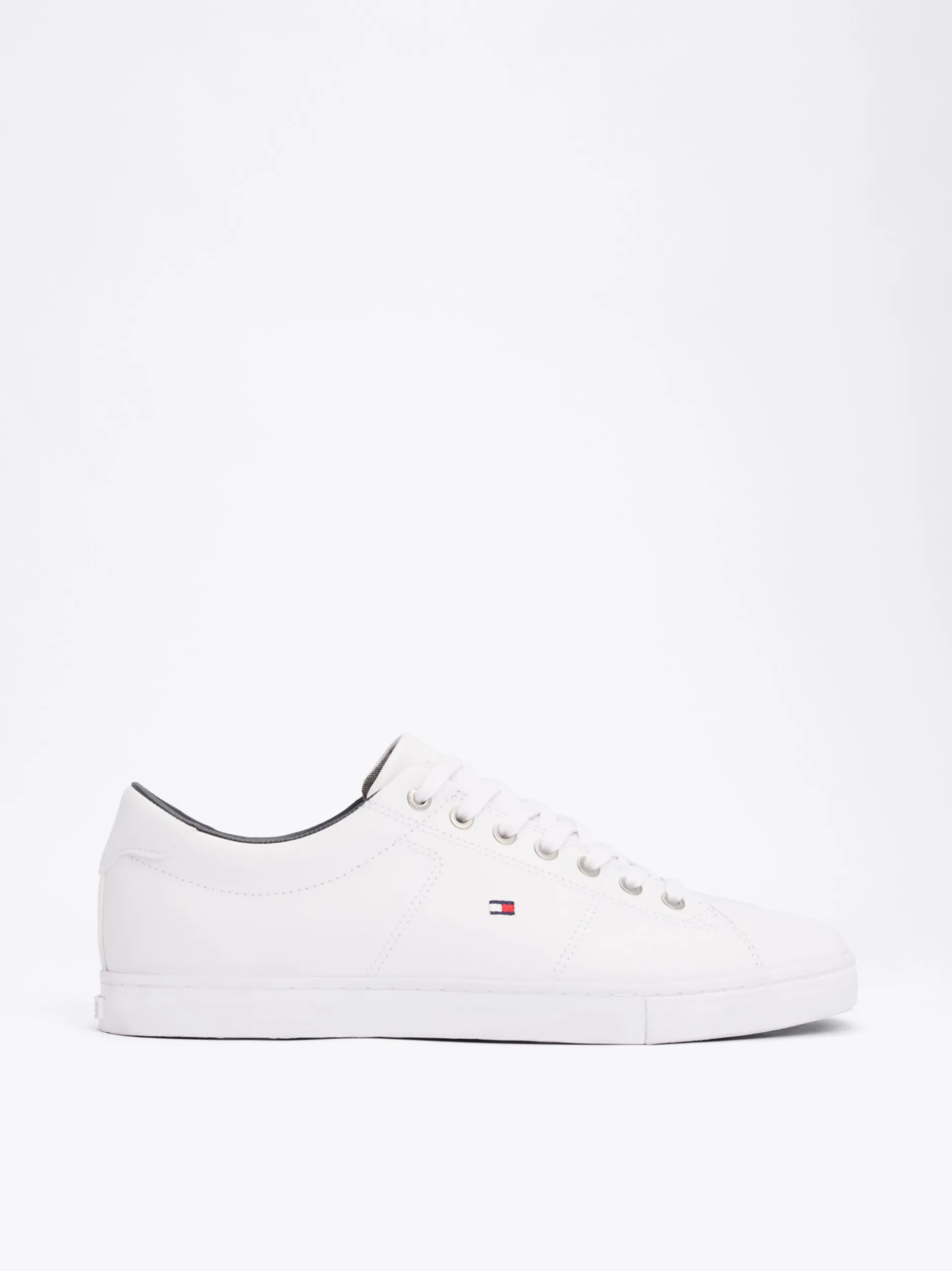 White Trainers|Sneakersy*Tommy Hilfiger Skórzane Buty Sportowe Essential WHITE
