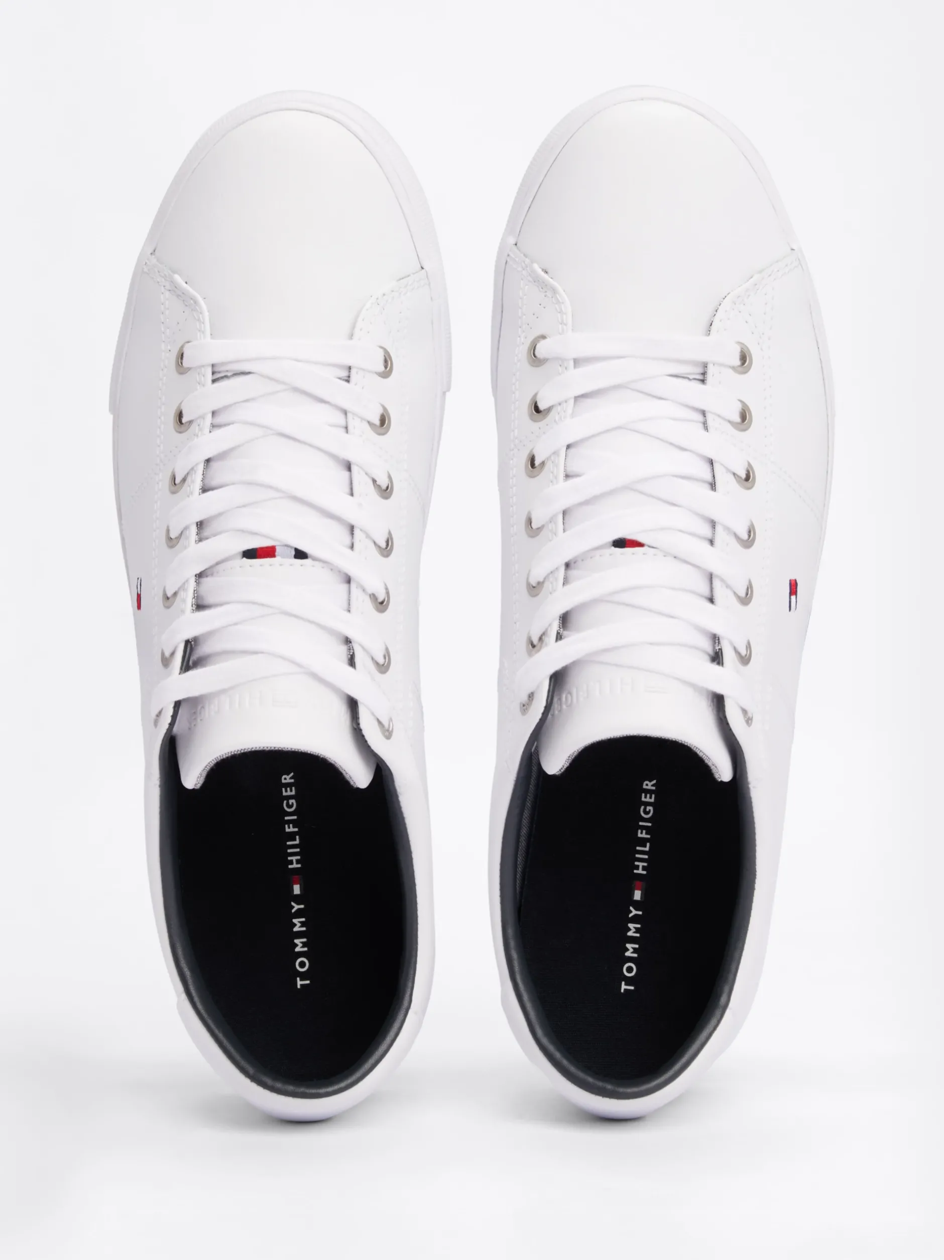 White Trainers|Sneakersy*Tommy Hilfiger Skórzane Buty Sportowe Essential WHITE