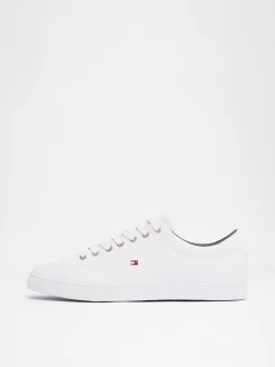 White Trainers|Sneakersy*Tommy Hilfiger Skórzane Buty Sportowe Essential WHITE