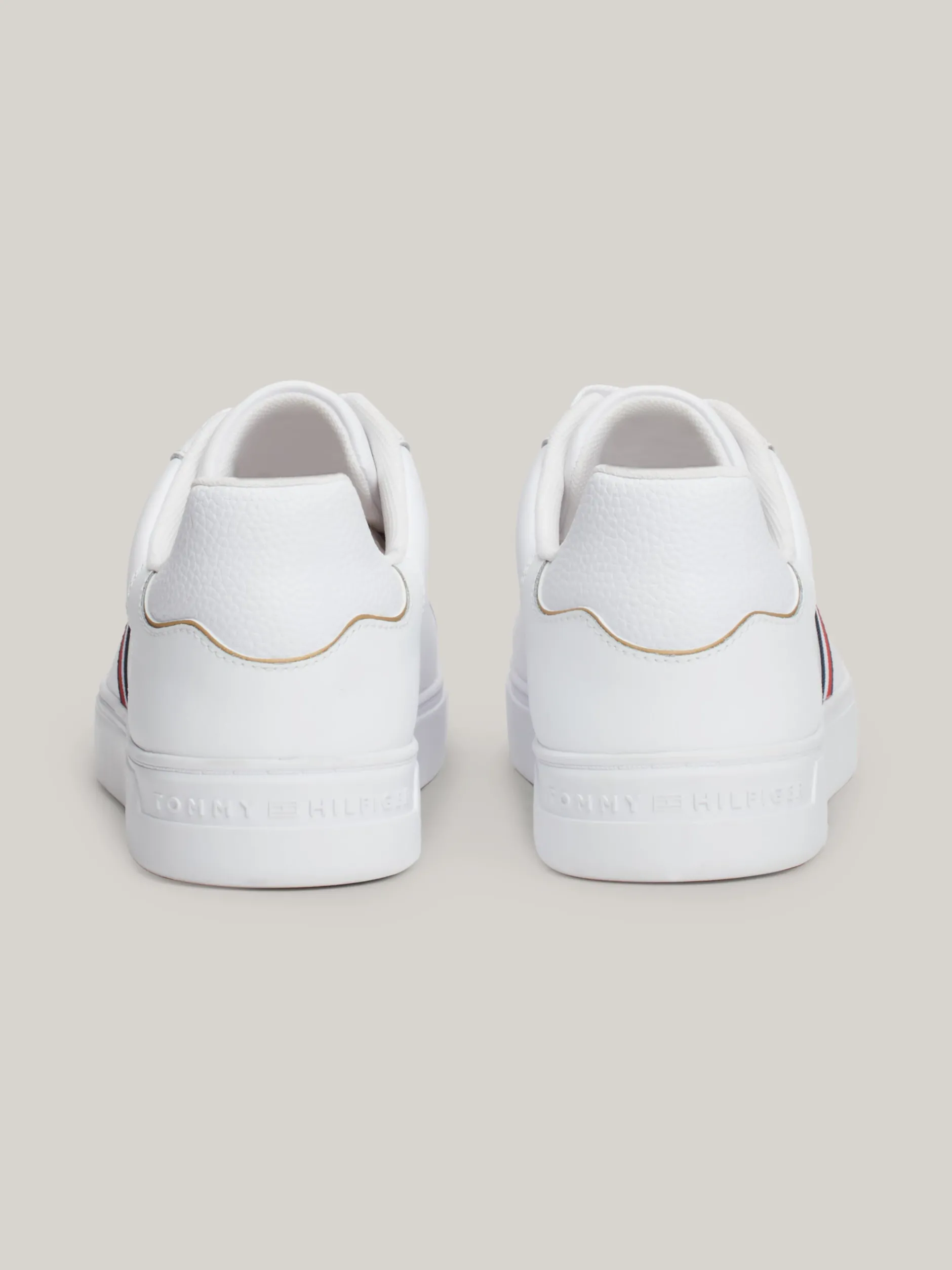 Sneakersy*Tommy Hilfiger Skórzane Buty Sportowe Essential WHITE