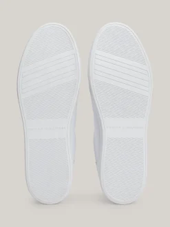 Sneakersy*Tommy Hilfiger Skórzane Buty Sportowe Essential WHITE