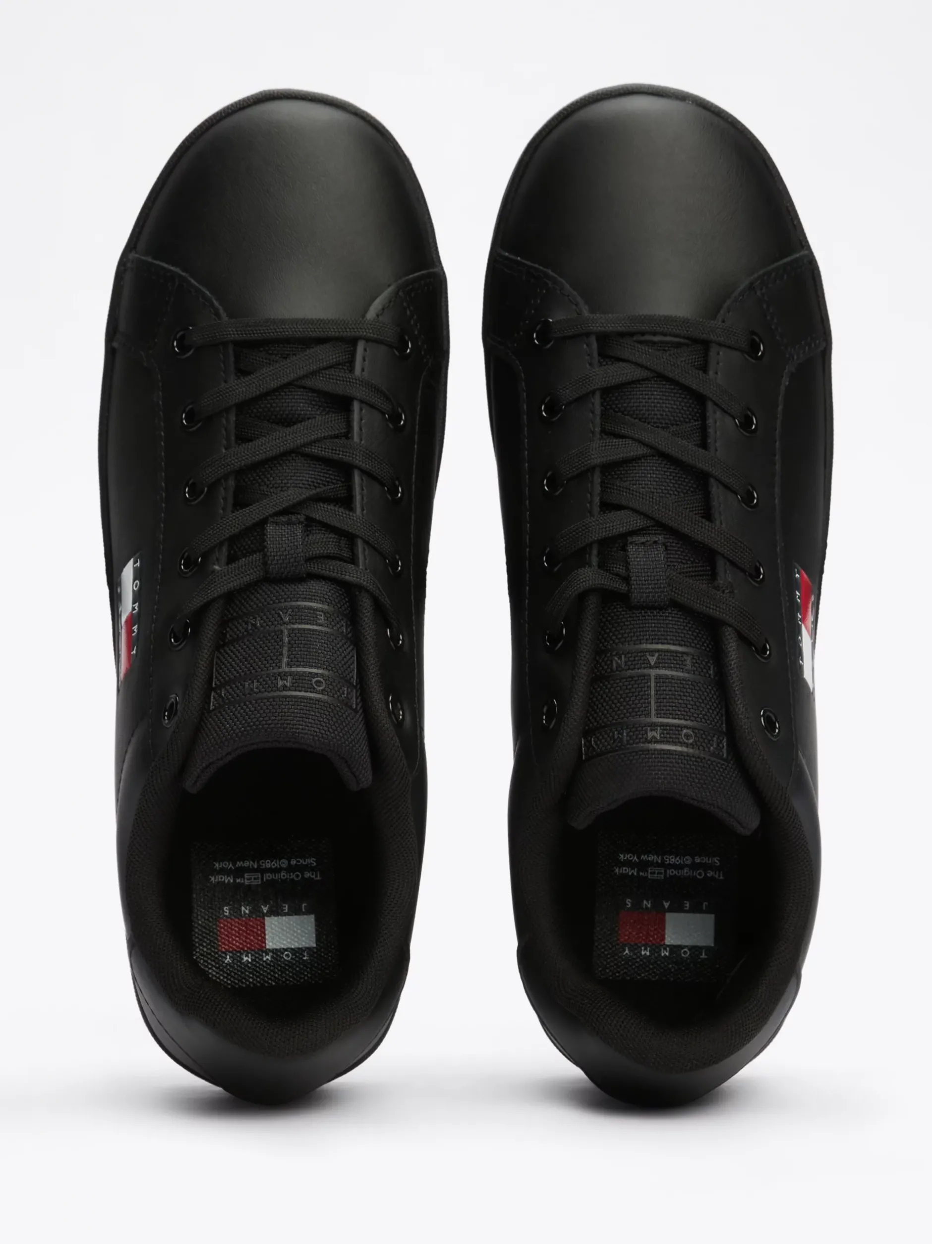 Sneakersy*Tommy Hilfiger Skórzane Buty Sportowe Na Platformie BLACK