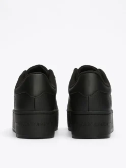 Sneakersy*Tommy Hilfiger Skórzane Buty Sportowe Na Platformie BLACK