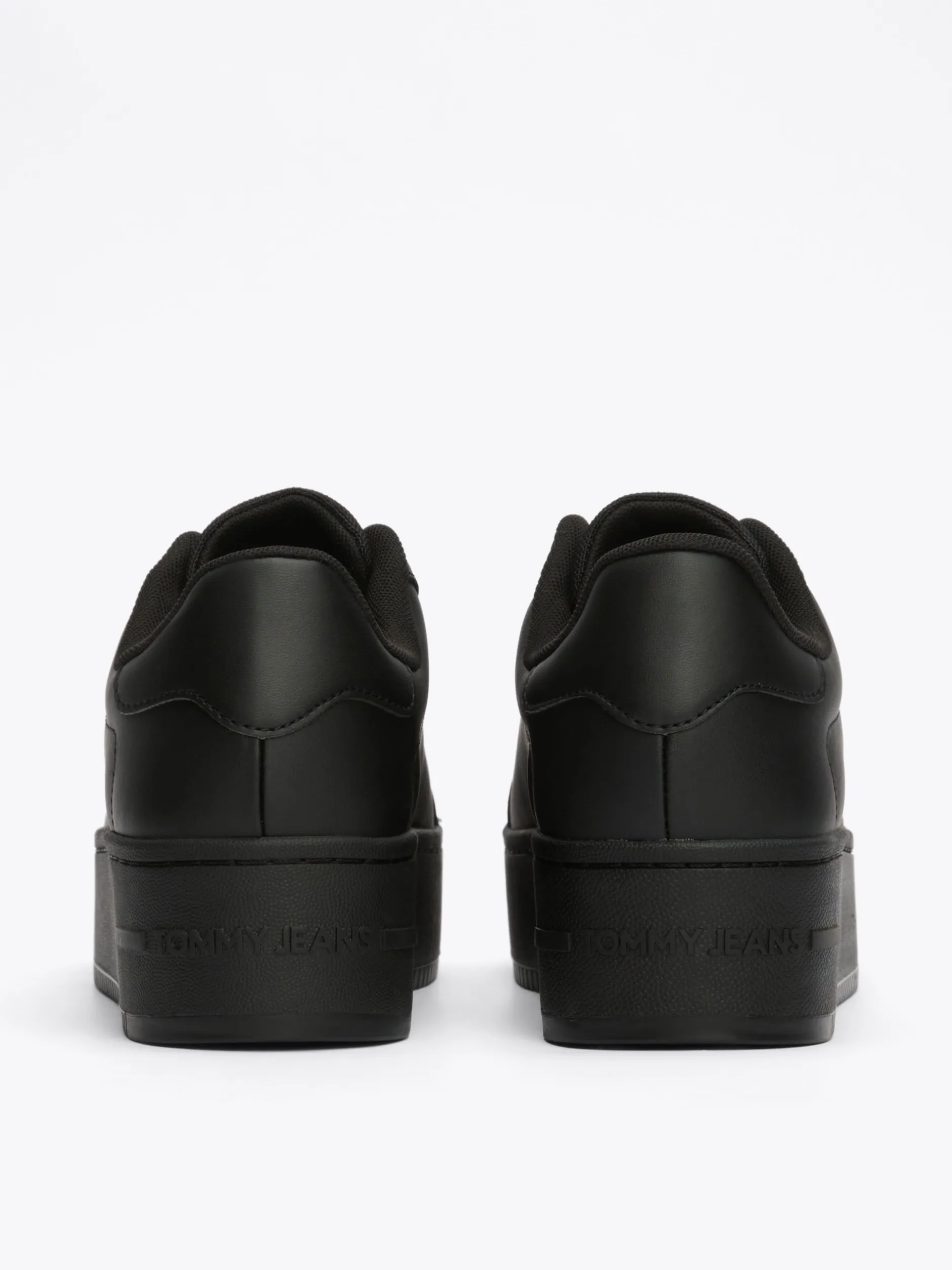 Sneakersy*Tommy Hilfiger Skórzane Buty Sportowe Na Platformie BLACK