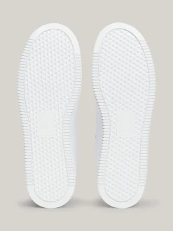 Sneakersy*Tommy Hilfiger Skórzane Buty Sportowe Na Platformie WHITE