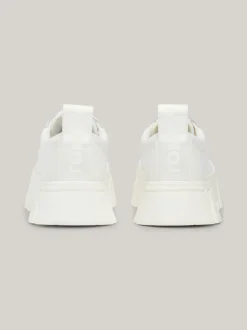 Sneakersy*Tommy Hilfiger Skórzane Buty Sportowe Na Platformie ECRU