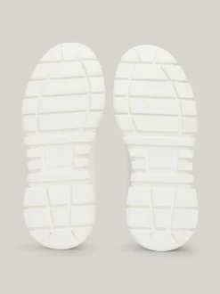Sneakersy*Tommy Hilfiger Skórzane Buty Sportowe Na Platformie ECRU
