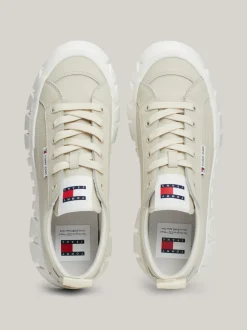 Sneakersy*Tommy Hilfiger Skórzane Buty Sportowe Na Platformie NEWSPRINT