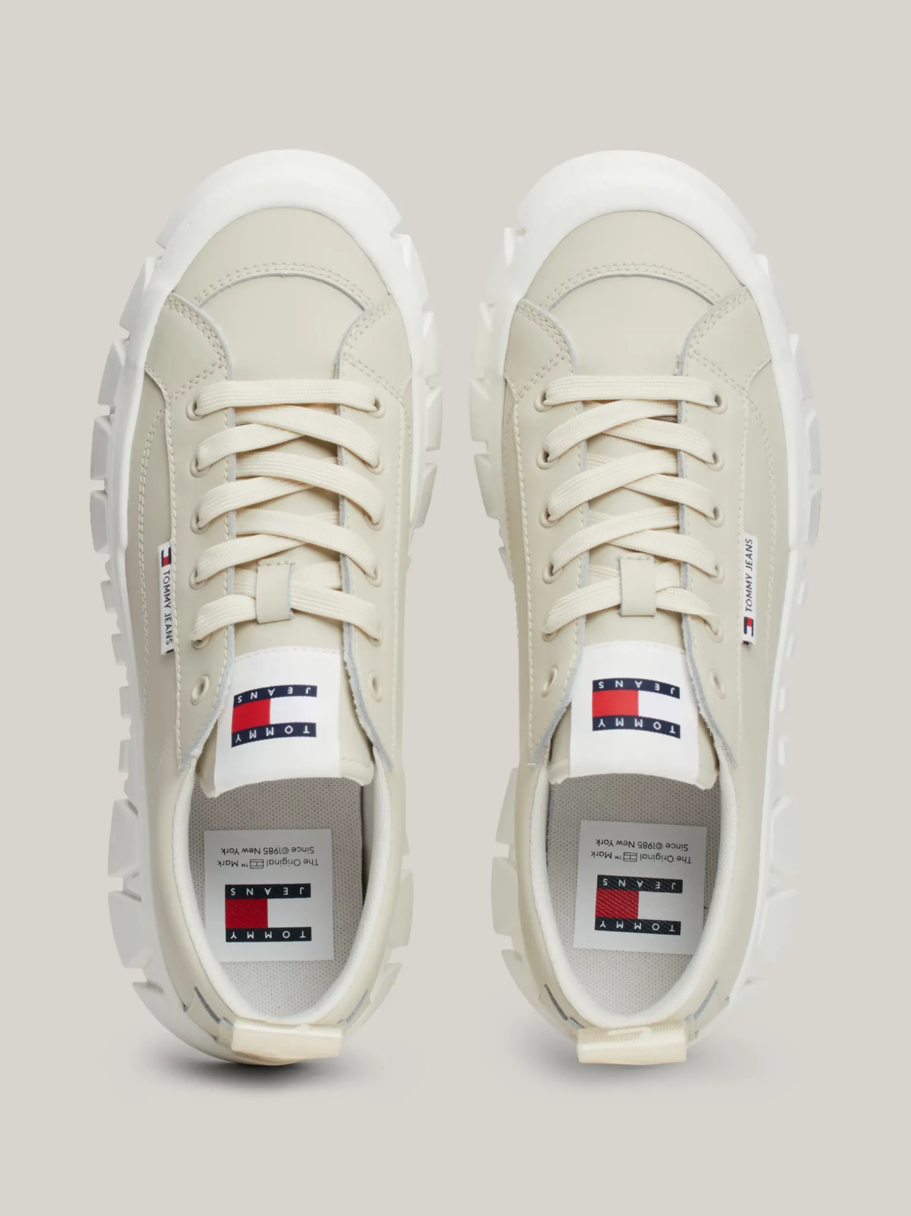 Sneakersy*Tommy Hilfiger Skórzane Buty Sportowe Na Platformie NEWSPRINT