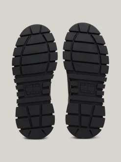 Sneakersy*Tommy Hilfiger Skórzane Buty Sportowe Na Platformie BLACK