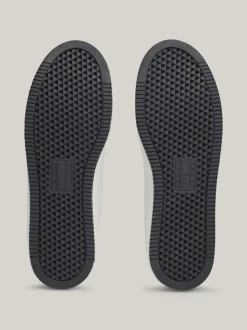 Sneakersy*Tommy Hilfiger Skórzane Buty Sportowe Na Płaskiej Podeszwie BLACK
