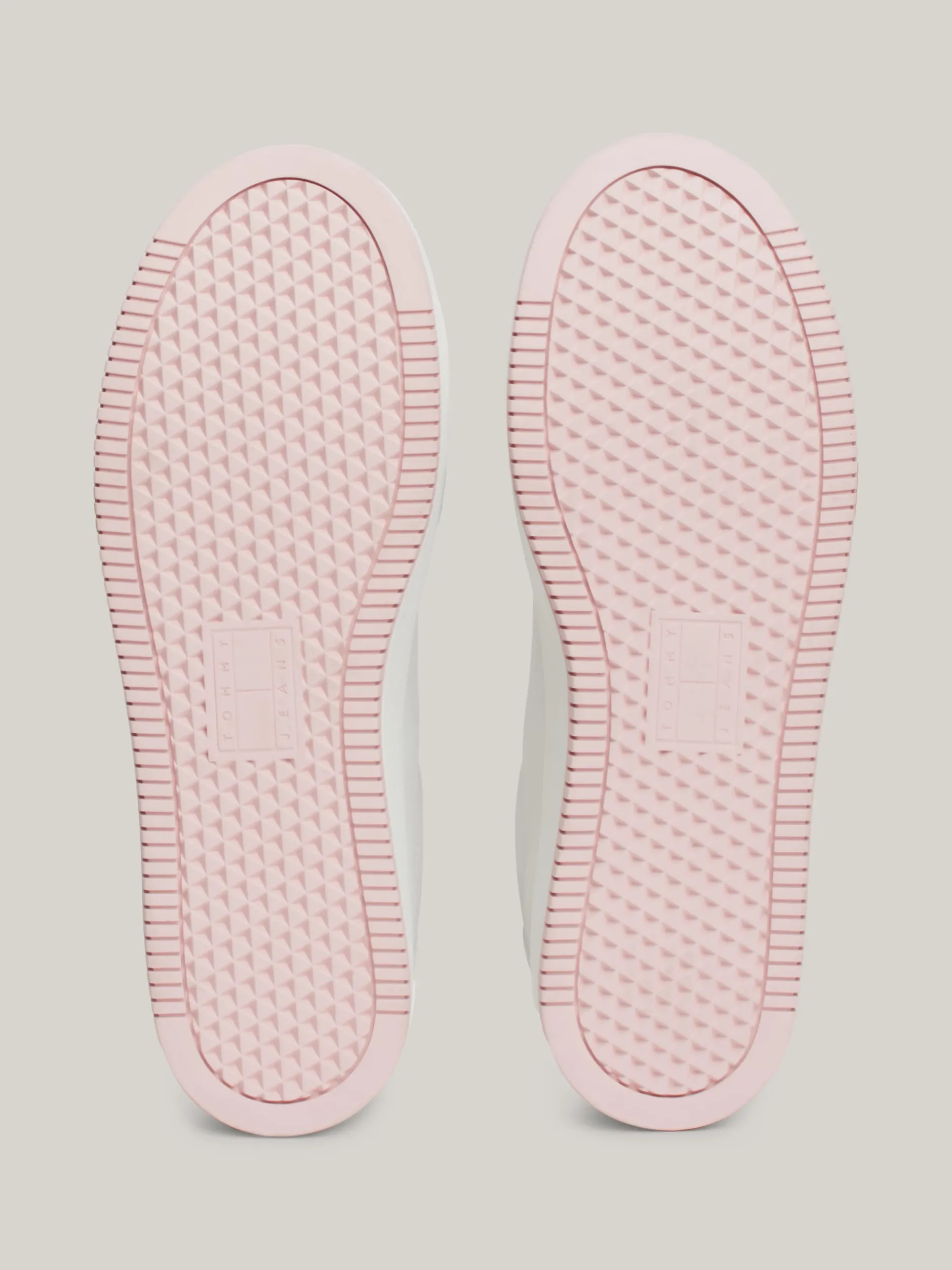 Sneakersy*Tommy Hilfiger Skórzane Buty Sportowe Na Płaskiej Podeszwie MISTY PINK