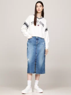 Sneakersy*Tommy Hilfiger Skórzane Buty Sportowe Na Płaskiej Podeszwie MISTY PINK