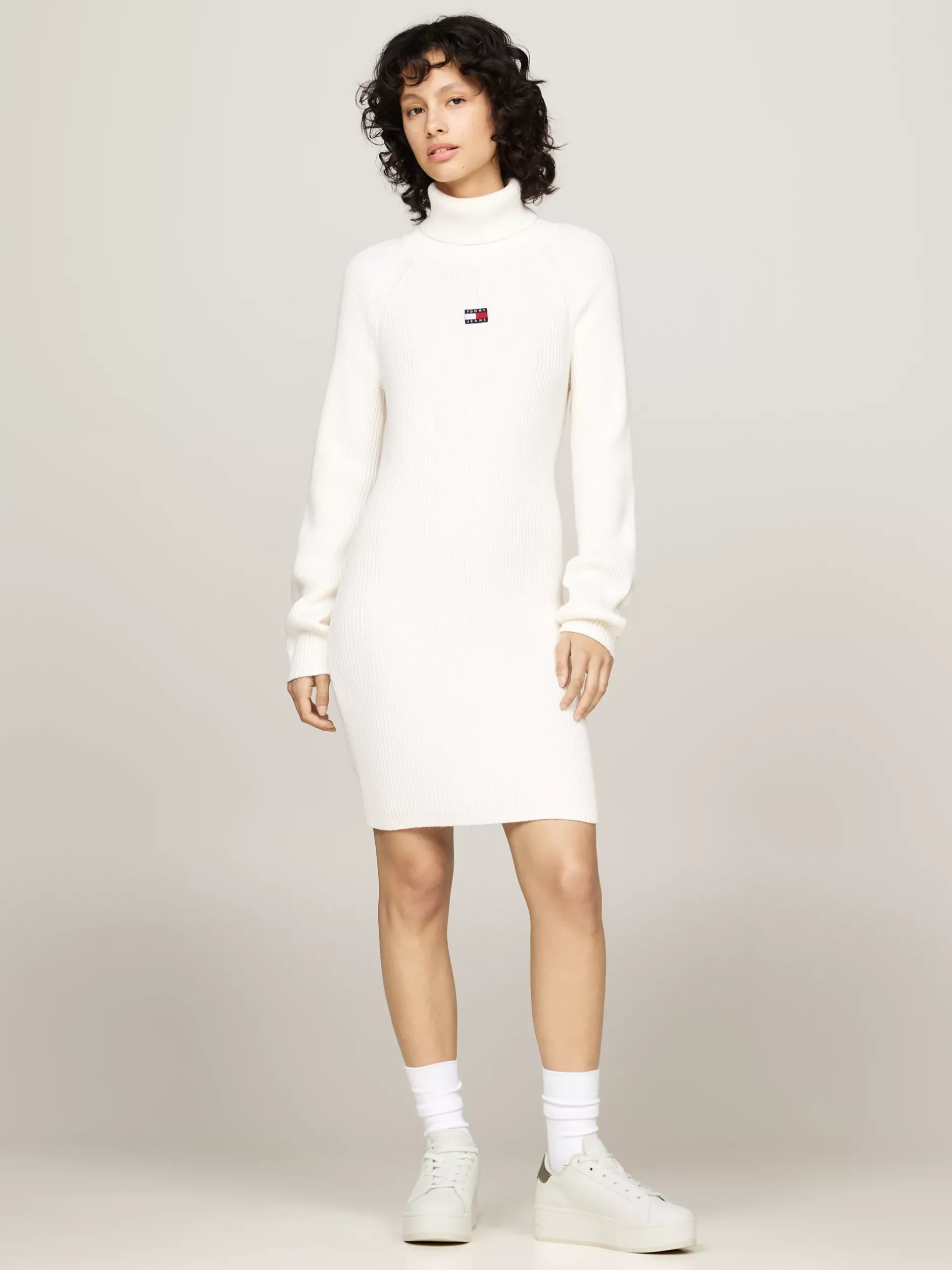 Sneakersy*Tommy Hilfiger Skórzane Buty Sportowe Na Płaskiej Podeszwie IVORY / GRAY GOLD