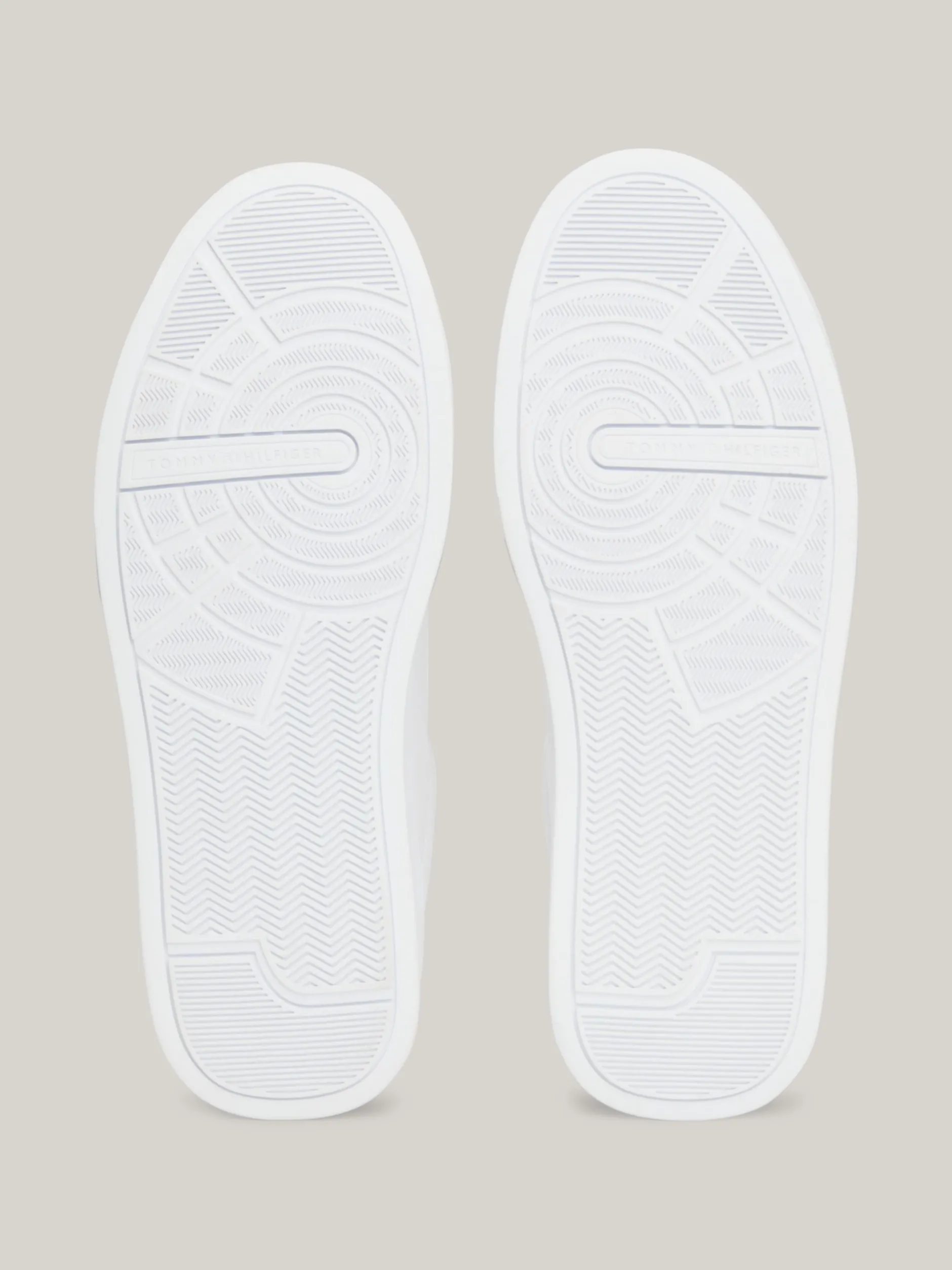 White Trainers|Sneakersy*Tommy Hilfiger Skórzane Buty Sportowe Na Grubej Podeszwie WHITE/OLYMPIC GREEN