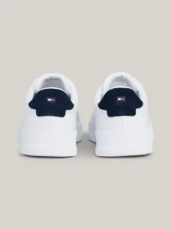 White Trainers|Sneakersy*Tommy Hilfiger Skórzane Buty Sportowe Na Grubej Podeszwie WHITE/ DESERT SKY