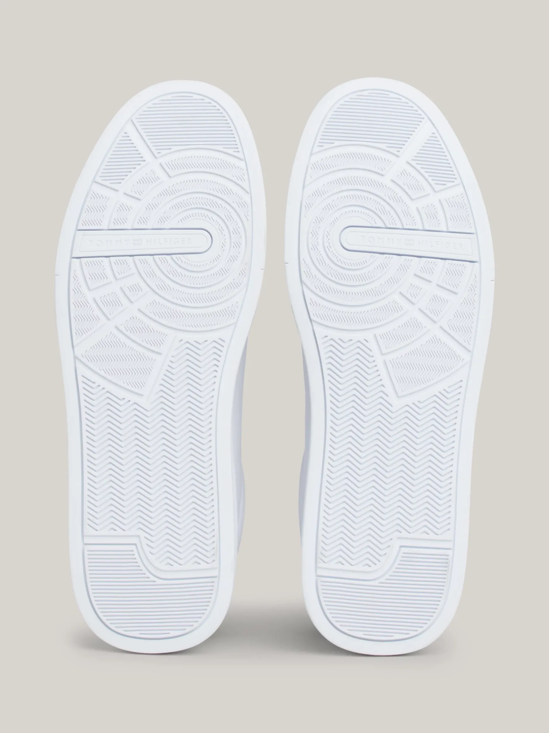 White Trainers|Sneakersy*Tommy Hilfiger Skórzane Buty Sportowe Na Grubej Podeszwie WHITE/ DESERT SKY