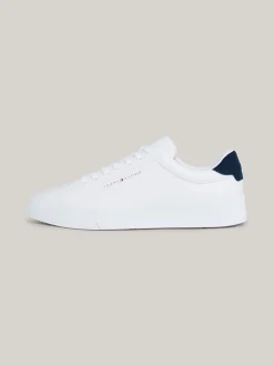 White Trainers|Sneakersy*Tommy Hilfiger Skórzane Buty Sportowe Na Grubej Podeszwie WHITE/ DESERT SKY