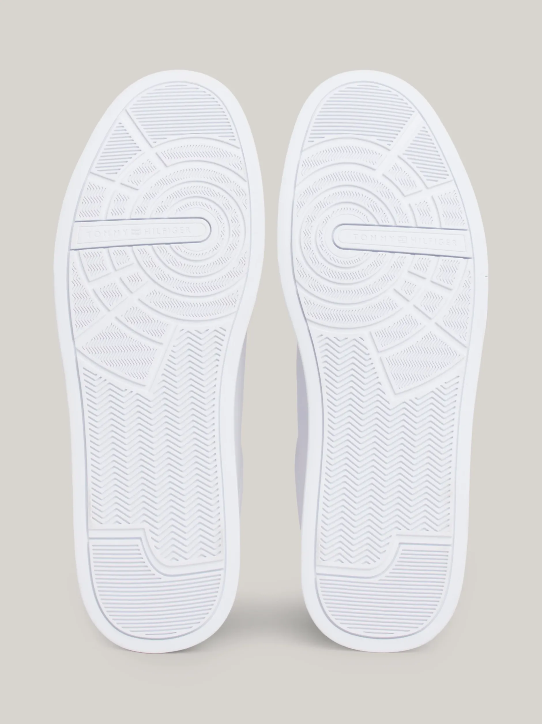 White Trainers|Sneakersy*Tommy Hilfiger Skórzane Buty Sportowe Na Grubej Podeszwie WHITE/RICH OCHRE