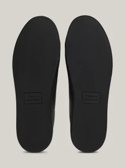 Sneakersy*Tommy Hilfiger Skórzane Buty Sportowe Na Płaskiej Platformie BLACK