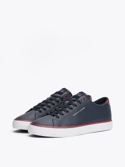 Sneakersy*Tommy Hilfiger Skórzane Buty Sportowe Na Płaskiej Platformie DESERT SKY