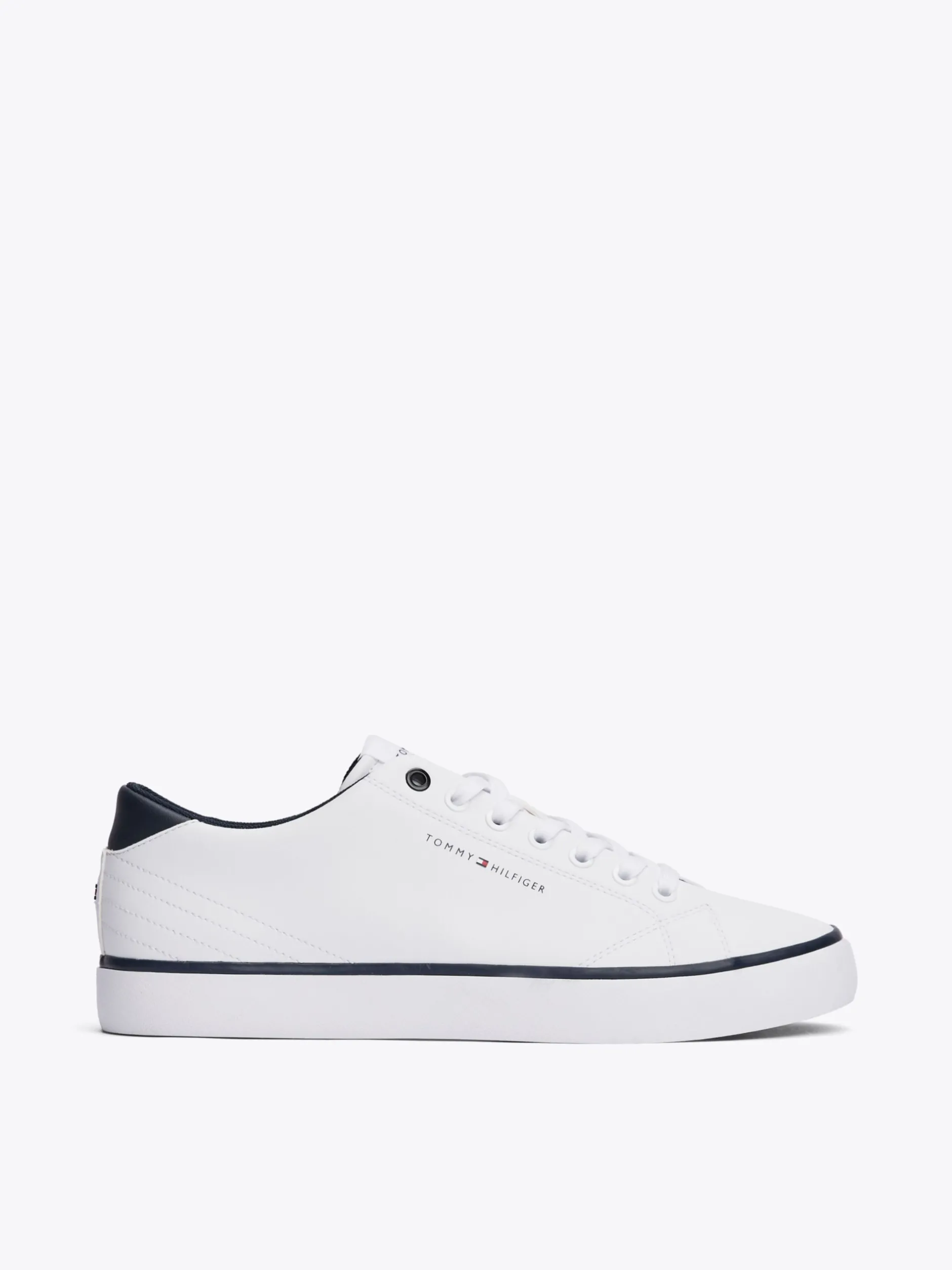 White Trainers|Sneakersy*Tommy Hilfiger Skórzane Buty Sportowe Na Płaskiej Platformie WHITE