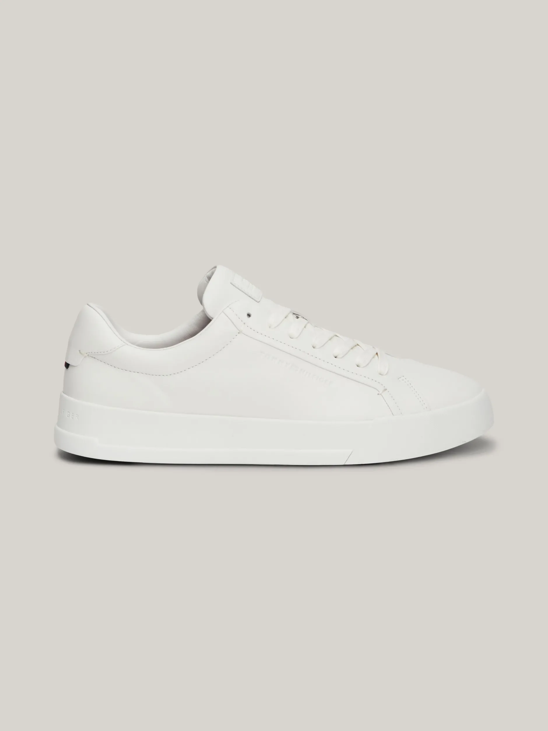 White Trainers|Sneakersy*Tommy Hilfiger Skórzane Buty Sportowe Na Grubej Podeszwie ECRU