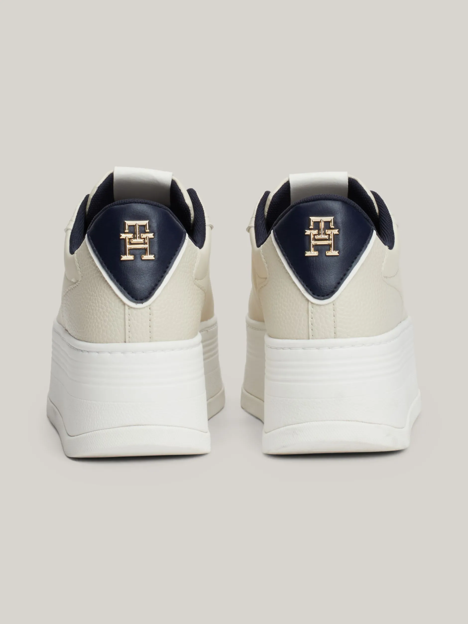 Sneakersy*Tommy Hilfiger Skórzane Buty Sportowe Na Platformie NEWSPRINT