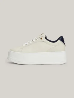 Sneakersy*Tommy Hilfiger Skórzane Buty Sportowe Na Platformie NEWSPRINT