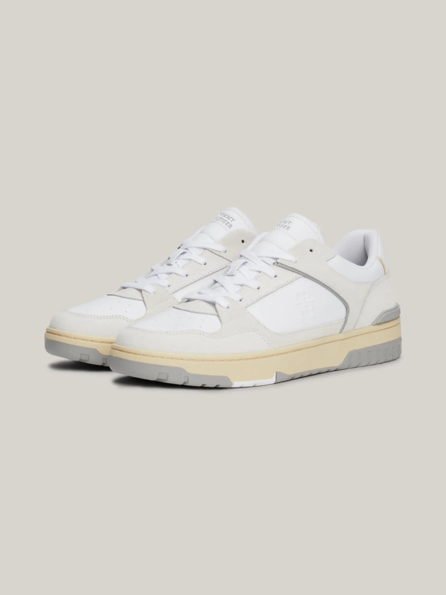 White Trainers|Sneakersy*Tommy Hilfiger Skórzane Buty Sportowe TH Monogram WHITE